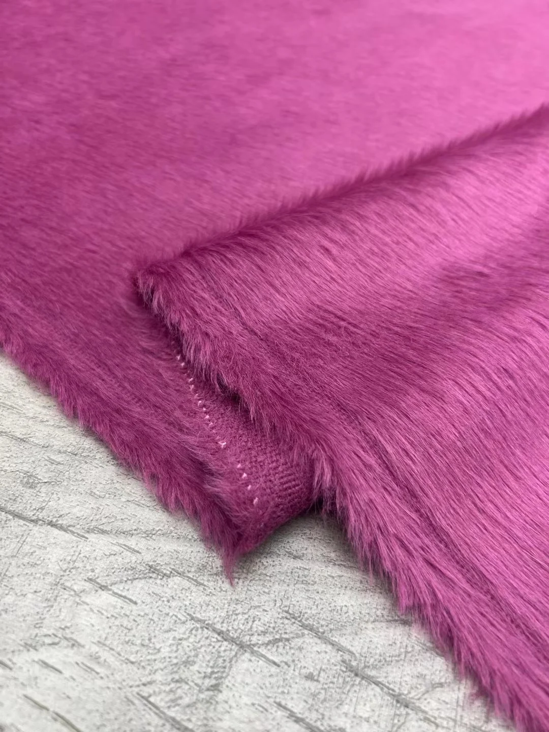 

Fashion Noble Light Luxury Series Light Purple Single Long Hair Silk Suri Alpaca Wool Overcoat Cloth Warm Thick High Quality Div