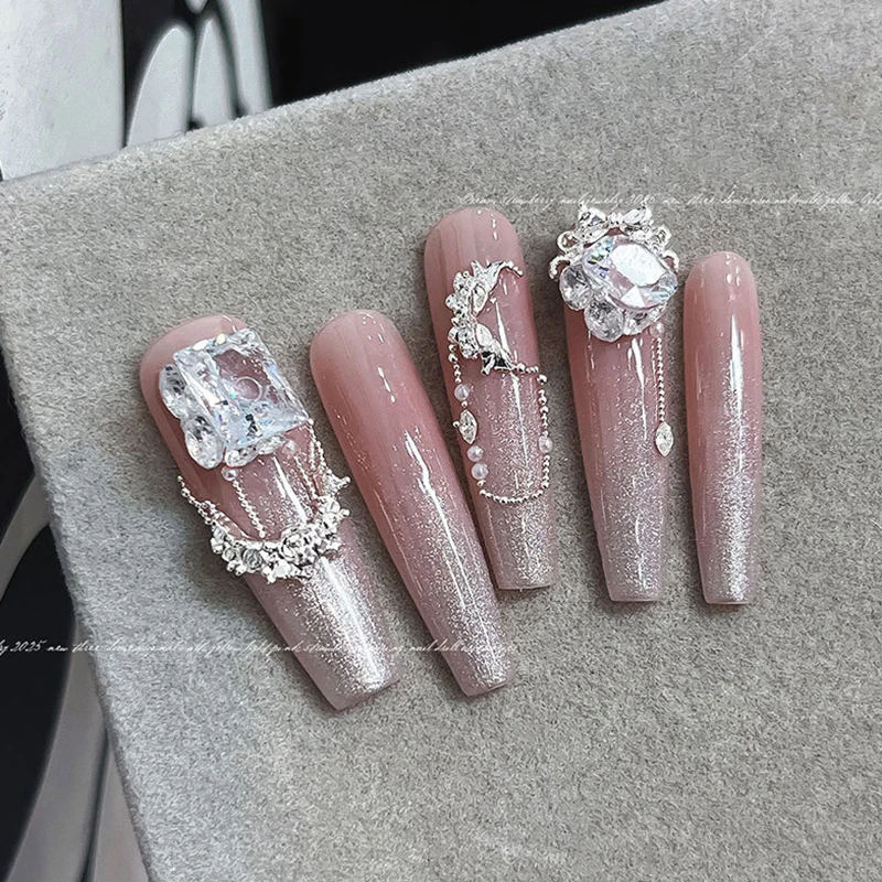 10 قطع مسمار الفن القوس مسمار زينة مانيكير الحلي كريستال واضح مسمار الفن التدريبات فراشة مسمار الملحقات #1
