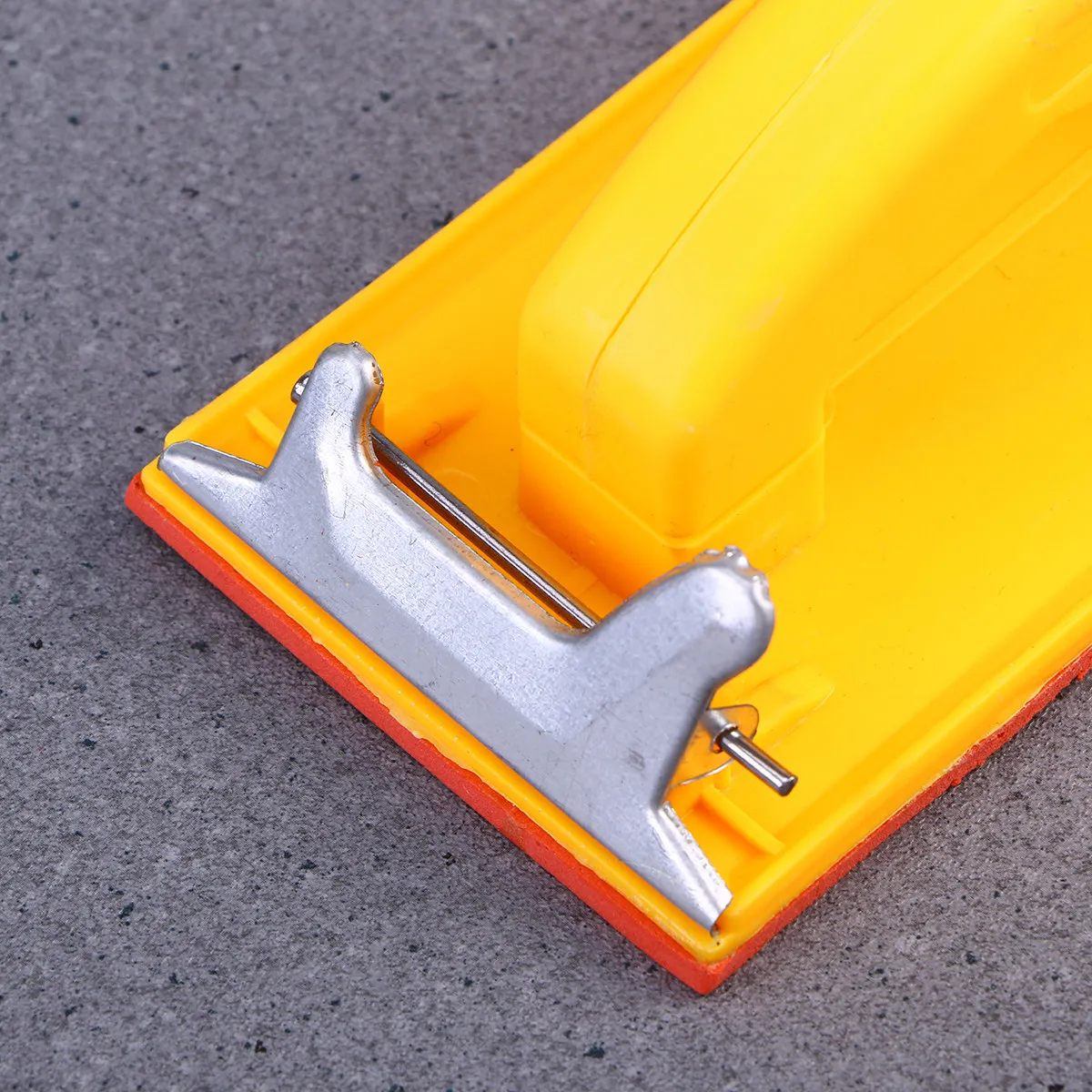 Hand Grip Sandpaper Holder Plastic Handle Yellow Plate Metal Clip Clamp Sandpaper Dry Wet Sanding Polishing Tool for Wall Wood