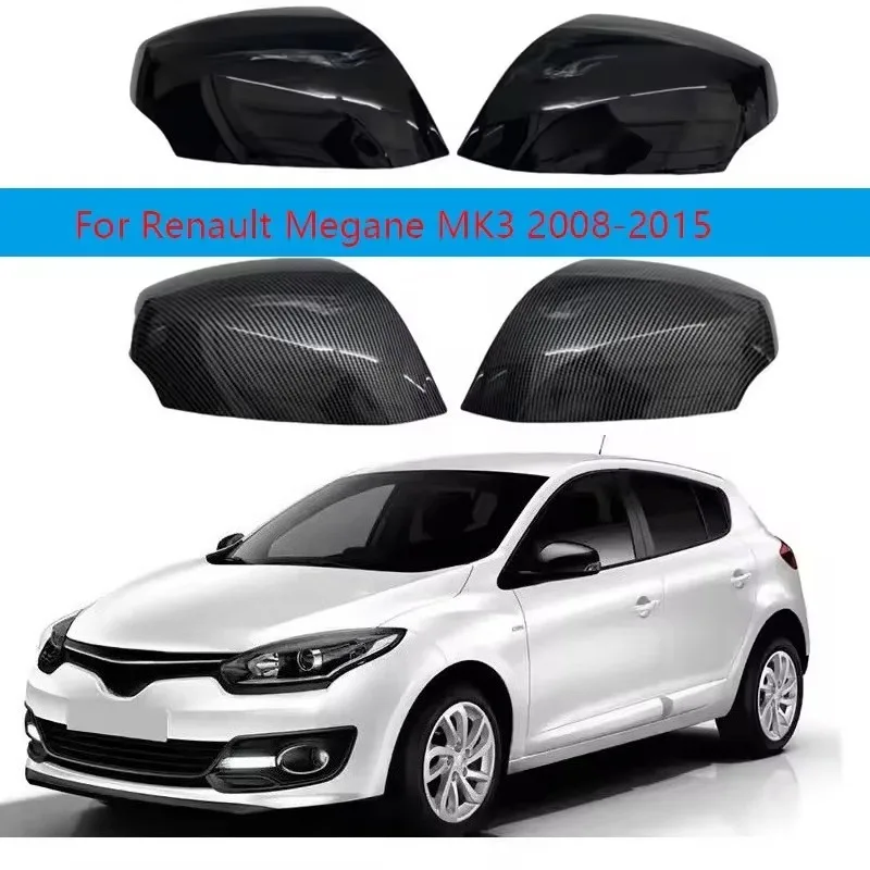 

1 Pair For Renault Mk3 2008-2013 / Fluence 2009-2015 Side Wing Mirror Cover Door Wing Mirror Cap Cover Replacement
