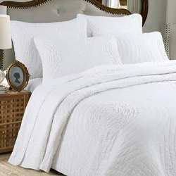 European Cotton Quilt Bedspread, Duvet Quilted Blanket, Pillowcase Cover, Bedspread, Bed Applique, Cubrecam Cover,