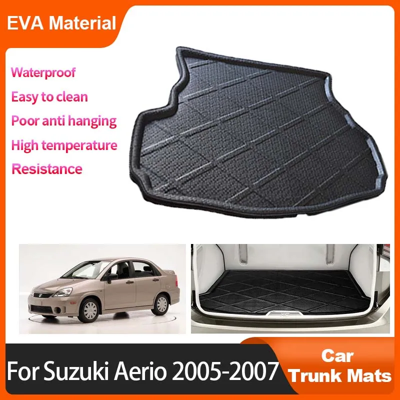 

Car Trunk Mat For Suzuki Aerio Liana Baleno Sedan Hatchback 2005 2006 2007 Accessories Waterproof Protective Storage Pad Carpet