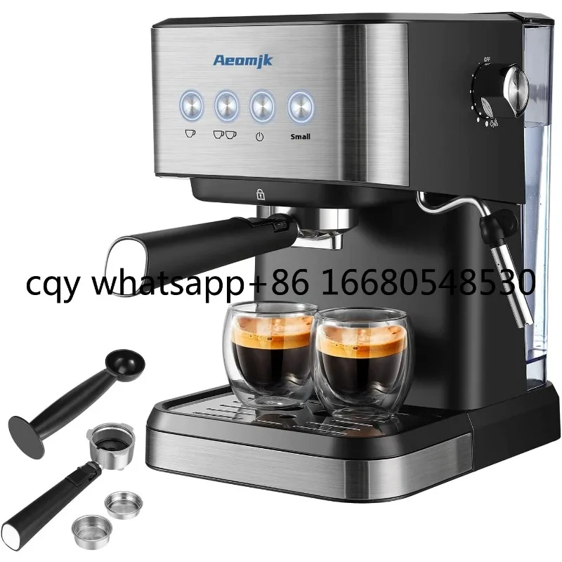 ماكينة القهوة شبه الأوتوماتيكية الاحترافية بالجملة مع ماكينة صنع رغوة الحليب بالبخار ماكينة القهوة الأكثر مبيعًا كابتشينو لاتيه