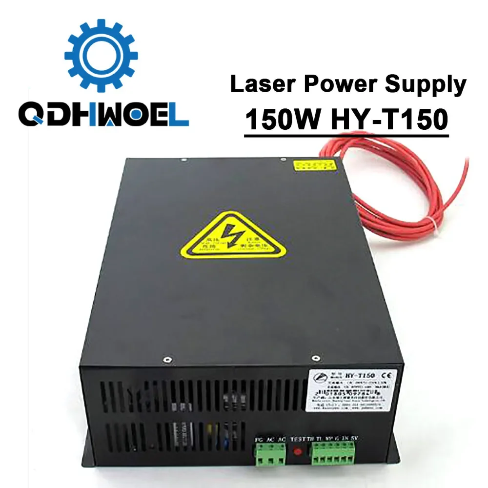 

QDHWOEL 150W CO2 Laser Power Supply for CO2 Laser Engraving Cutting Machine HY-T150