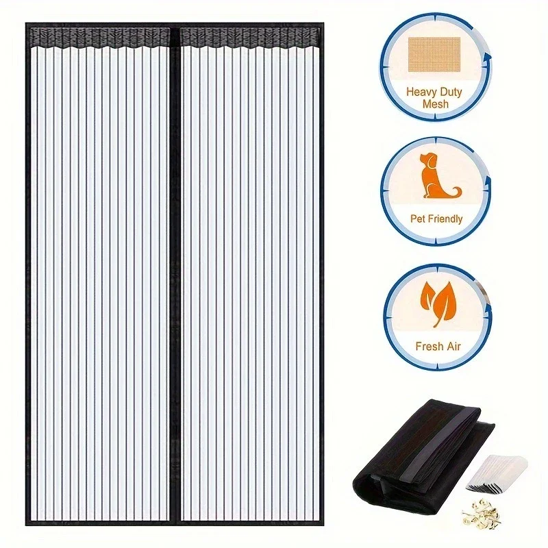 Lace Anti Mosquito Doors Curtains Bedroom Door Universal Magnetic Screen Window Transparent and Breathable Mesh Screens Durable