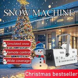 1500W Remote Control Snow Machine Snow Effect DMX Stage Snow Maker Machine Party Wedding 2000W Snow Machine for Christmas Cinema