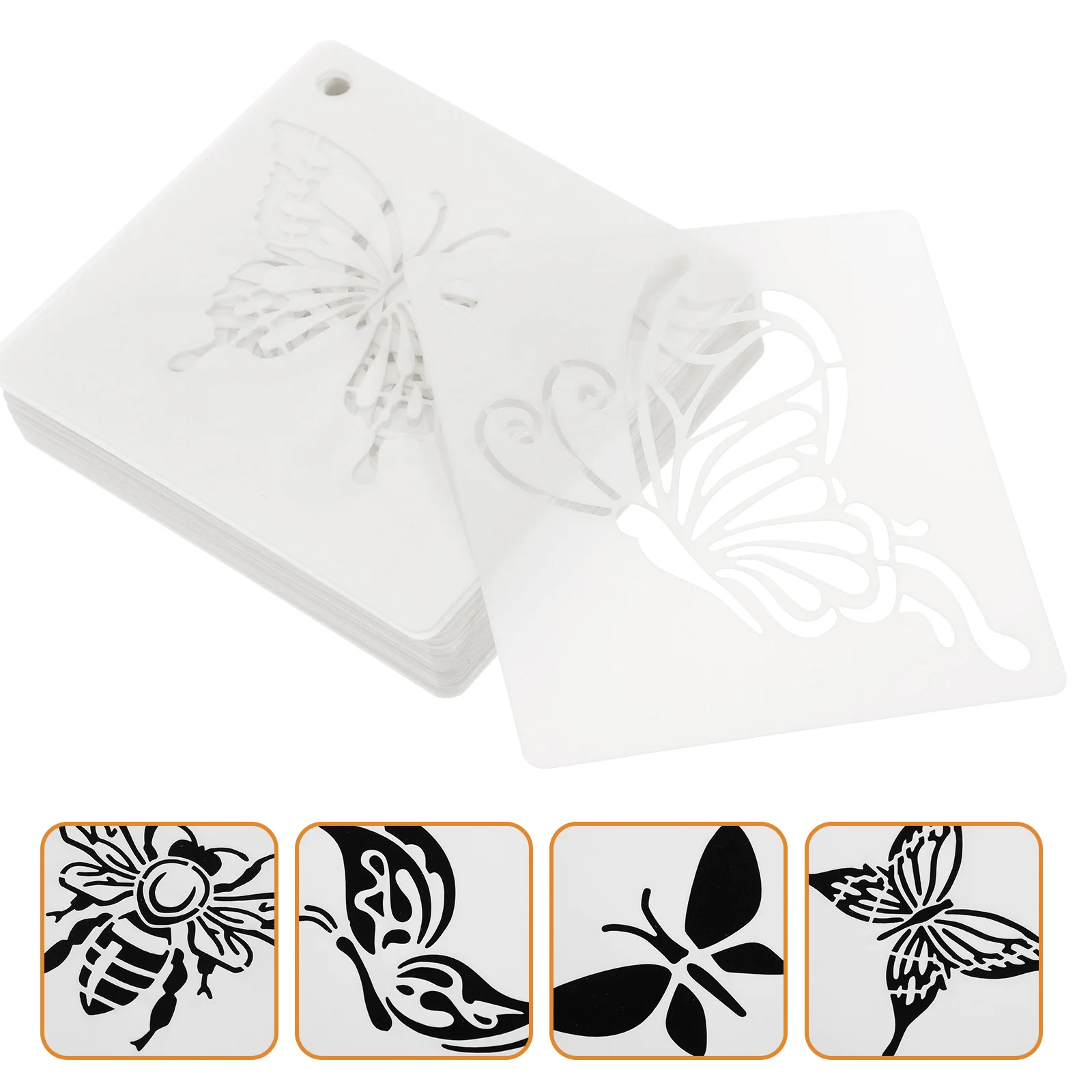 60 Sheets Butterfly Dragonfly Template Hollow Templates for Kids Artboard Stencils Wall Graffiti Decor Mold The Pet