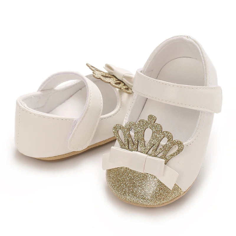 فالين سينا 0-18 أشهر الوليد فتاة بيضاء أحذية المعمودية القوس عدم الانزلاق المطاط لينة وحيد شقة بولي First Walker الأولى ماري جينس