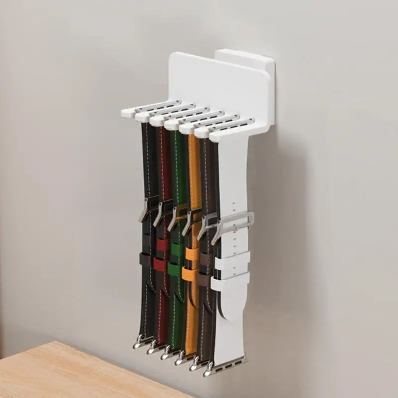Universal Watch Band Storage Rack Wall Mount Stand No Drill Design Smooth Edged For Smartwatch Accessories Space Saving 