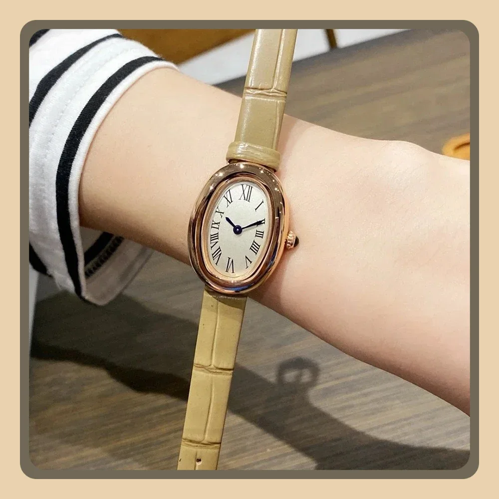 Jam Tangan Kuarsa Kulit Pria Kualitas Tinggi Reloj Hombre Seri Ultratipis Tipis untuk Wanita Baja Tahan Karat