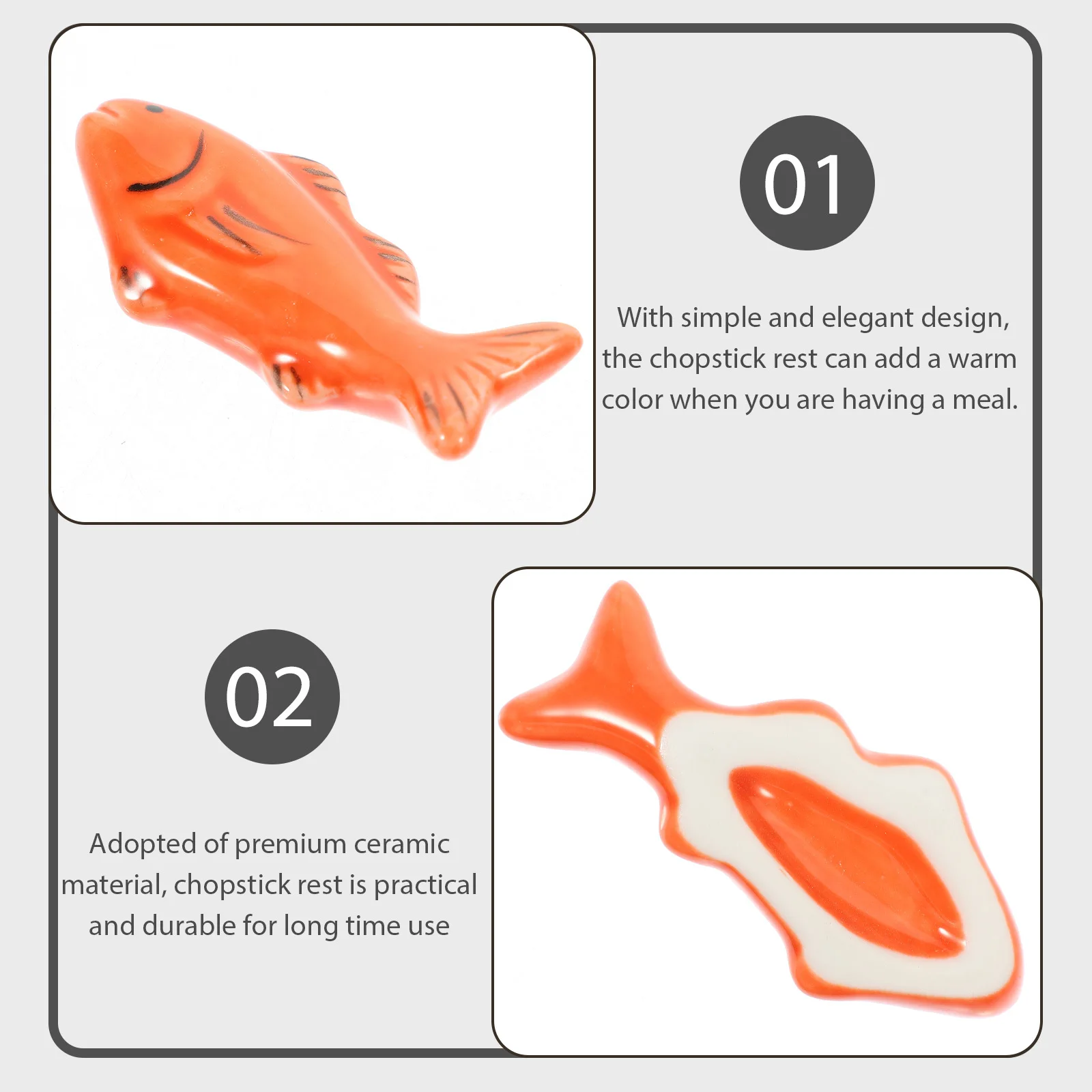 

9Pcs Ceramic Fish Chopstick Rests Non Slip Table Chopsticks Holder for Kitchen Dining Decoration Chopstick Rests
