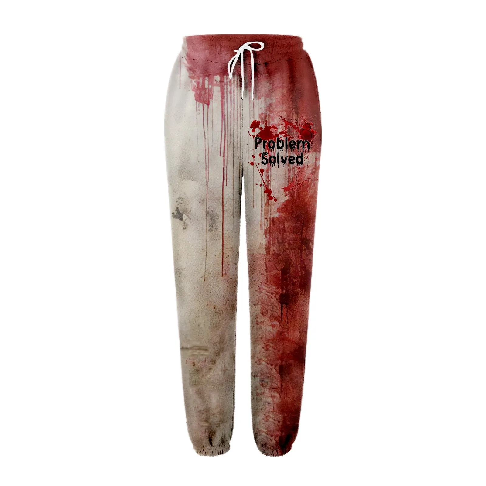 Halloween Bloeddrukbroek Halloween Dames Y2K Trekkoord Tailleband Broek Casual broek met zak Trekkoord Lange broek