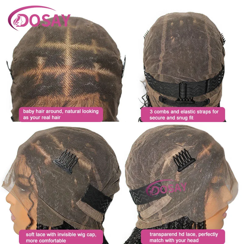 Korte Bohemian Bob Gevlochten Pruiken Knooploze Full Lace Frontale Pruiken Voor Vrouwen Synthetische Doos Vlecht Pruiken Met Baby Haar Afrikaanse 12Inch