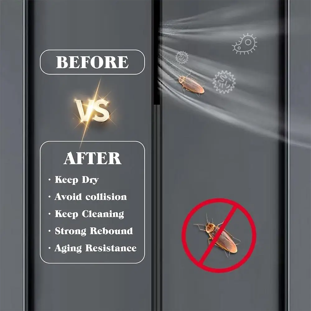 新しい自己粘着式キャビネットドアダストストリップ 2.8M TPE 防塵ストリップ隙間埋めストリップ防湿