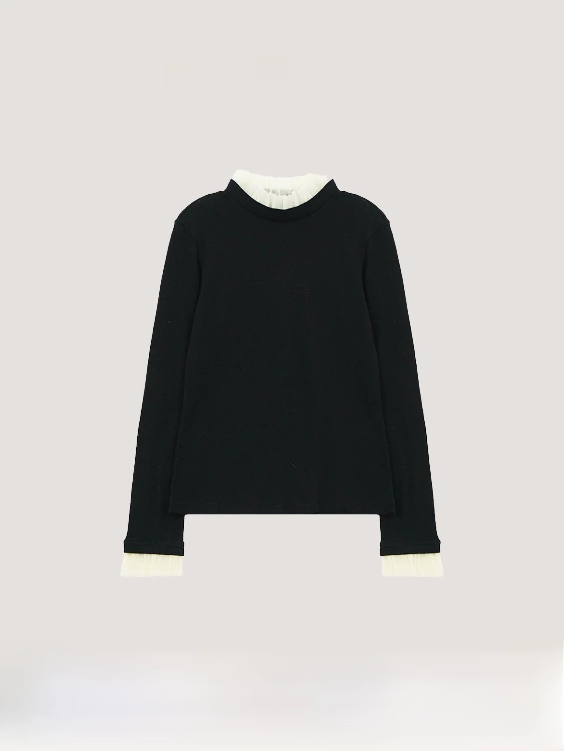 

Шерстяная кружевная футболка enmiao, не дающаяся под усадку, красивая, 100% шерсть, женская, приталенная, для повседневной носки, однотонная, лето 2025