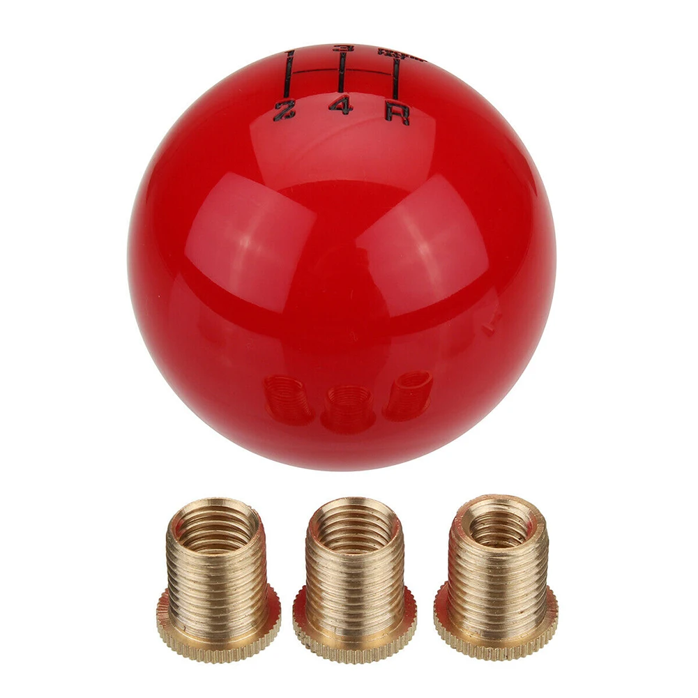 3 Thread Adapters Shift Knob Driving Black Blue Diameter: 53.5mm Material: Resin Red Condition: 100% Brand New