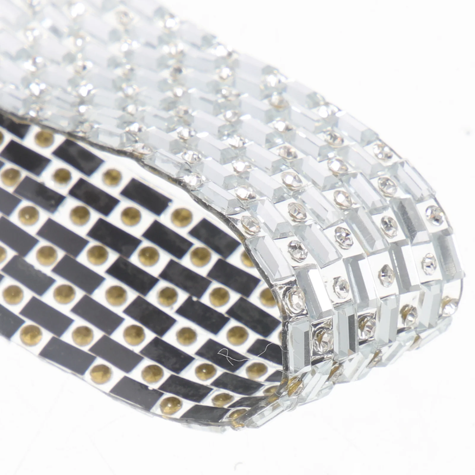 

1 Roll Bling Rhinestone Rolls Self Adhesive Ribbon for DIY Clothes Trim Exquisite Craft Decoration Delicate Costumes Multi-Use