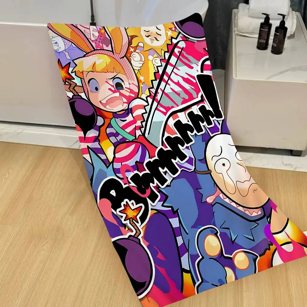 Toalla de playa de microfibra de buena calidad con diseño de Anime Popee The Performer, de secado rápido, personalizada, sin arena, para niñas, para playa, yoga, spa, gimnasio