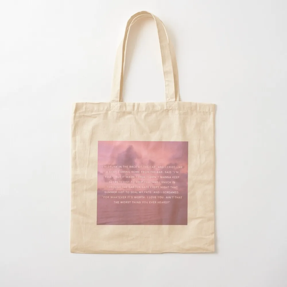 Cruel Summer - Bridge Typography Tote Bag Eco bag Woman shopper bag cute tote Canvas Tote