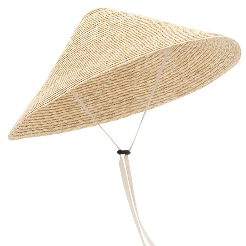 

Ladies sun hat, fashionable versatile straw pointed hat, sunshade straw hat