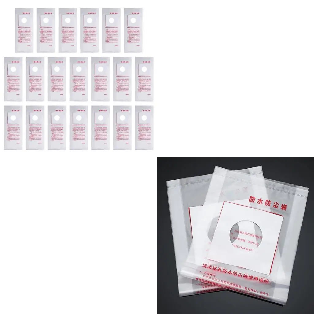 652F Reliable Dust Control Bag for Electric Hammer Drilling Dust Bag Waterproof Design Side Adhesive Enhances Grips Security