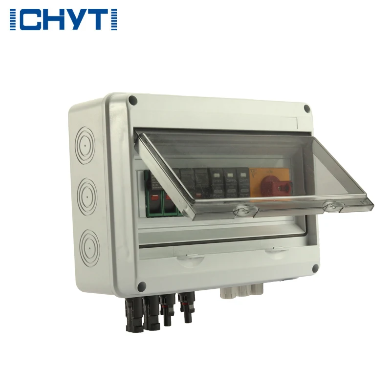CHYT 2 Input 1 Output 1000V Outdoor Waterproof IP65 PV Solar Isolator Switch DC Combiner Box