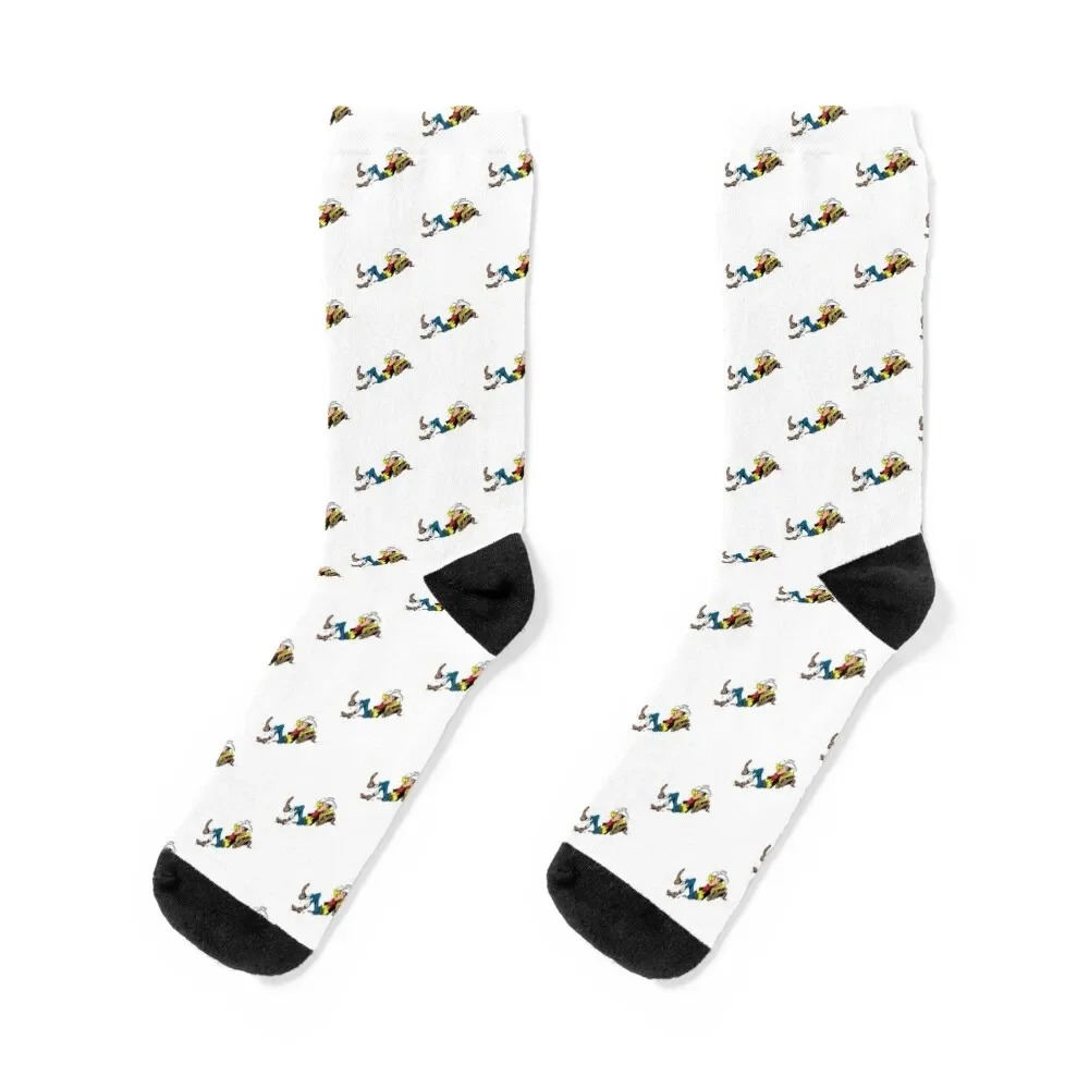 

Lucky Luke Socks sheer funny sock Men Socks Luxury Brand Women's