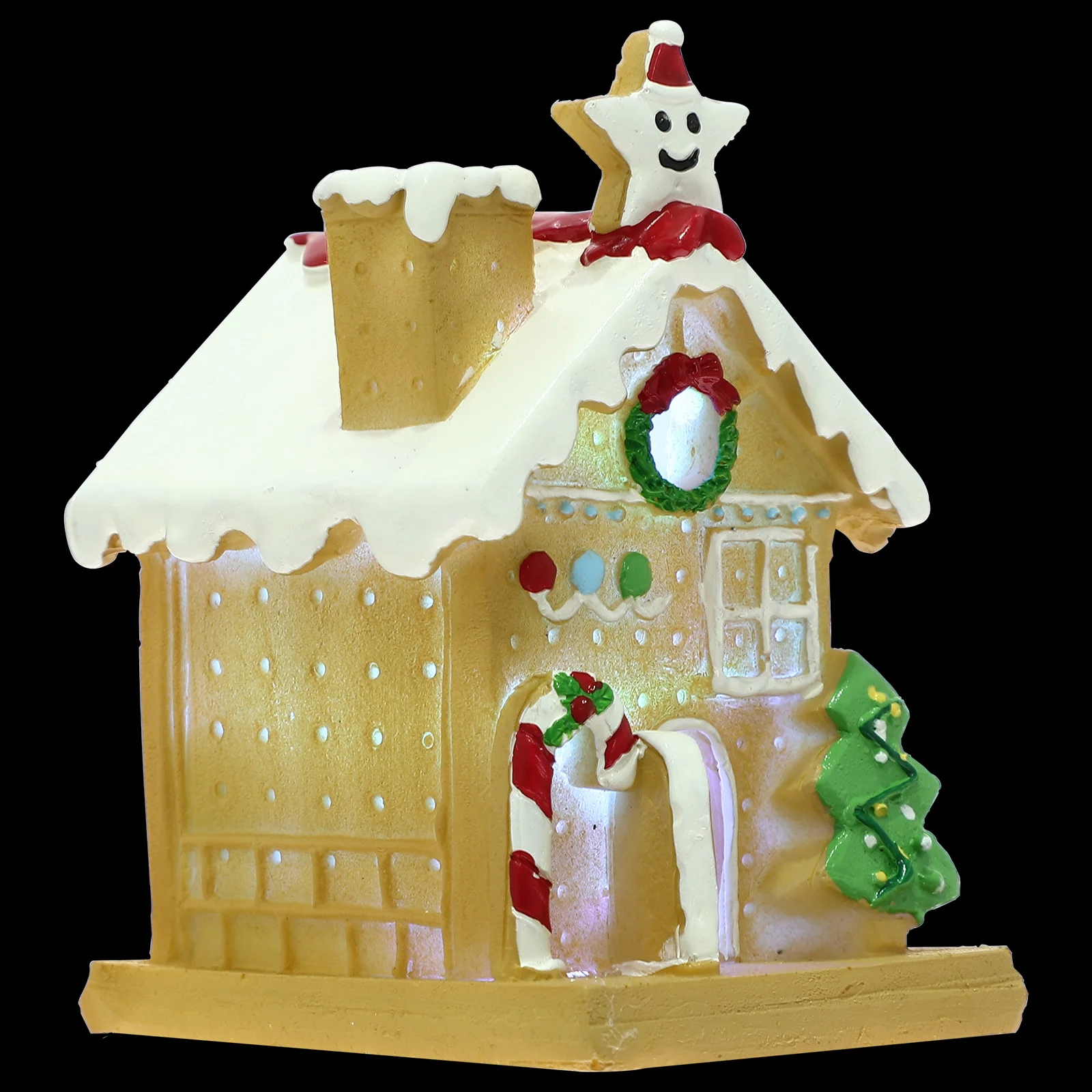 

Micro Landscape Christmas Small House Resin Craft For Tabletop Xmas Village Houses Miniature Luminous Christmas House