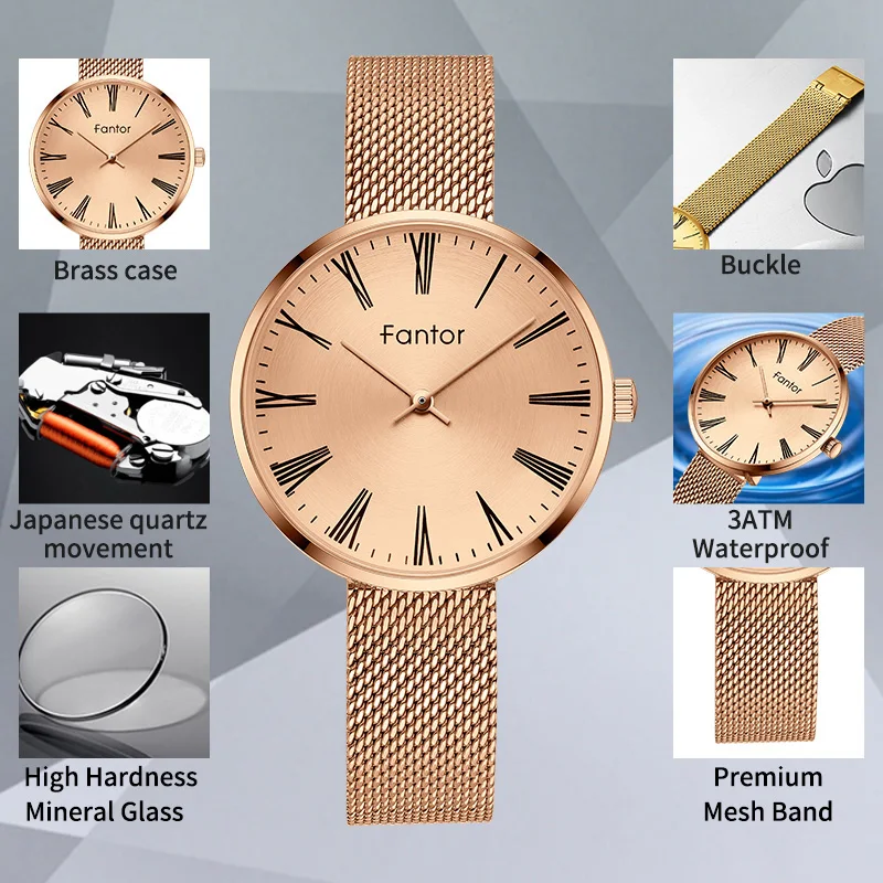 Women's Watches Brand Fashion Ladies Watch Leather Watch Female Quartz Wristwatches Waterproof Clock