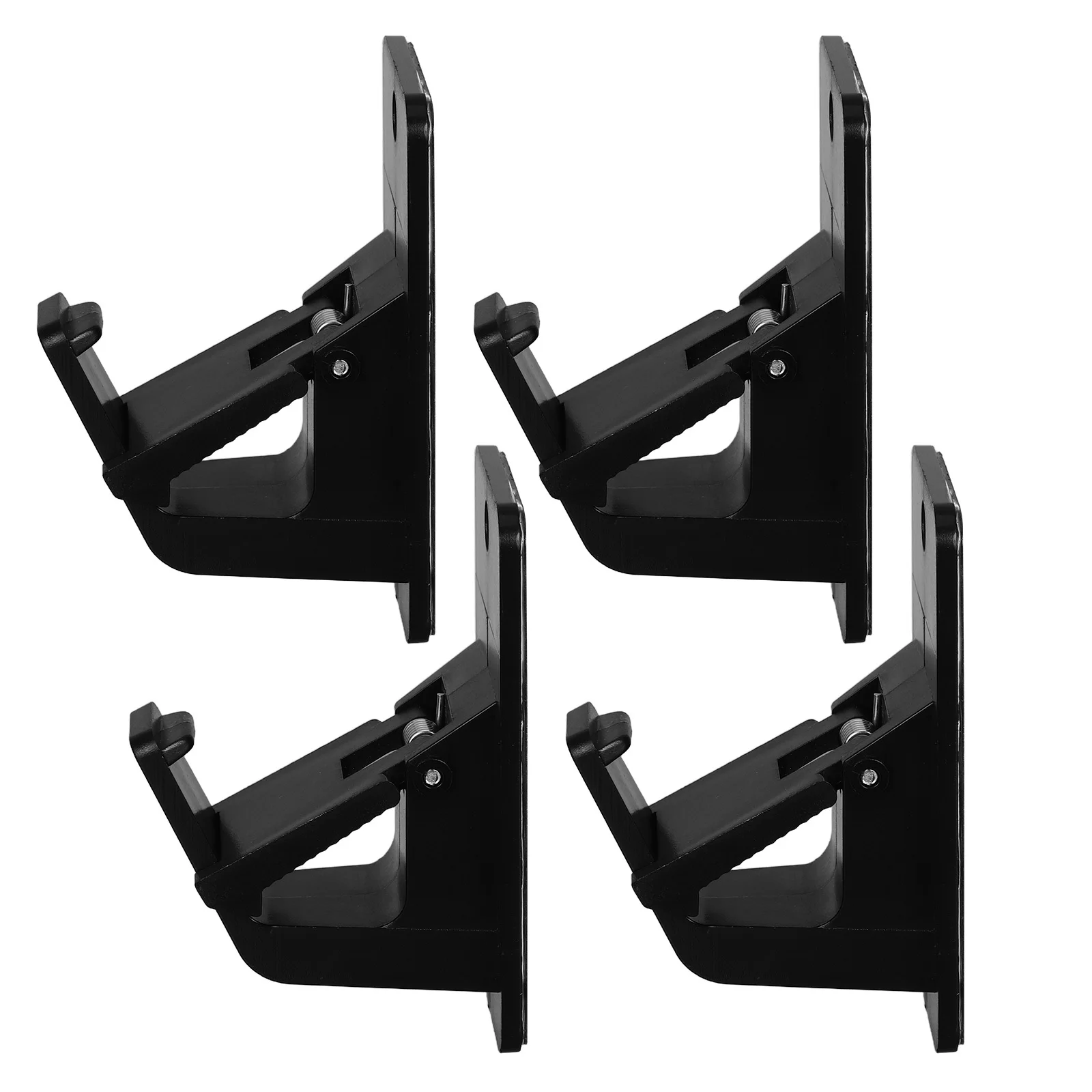 

Heavy Duty Curtain Rod Brackets Black Wall Mount Support Holders For Shower Bathrooms Living Room Bedroom Sturdy