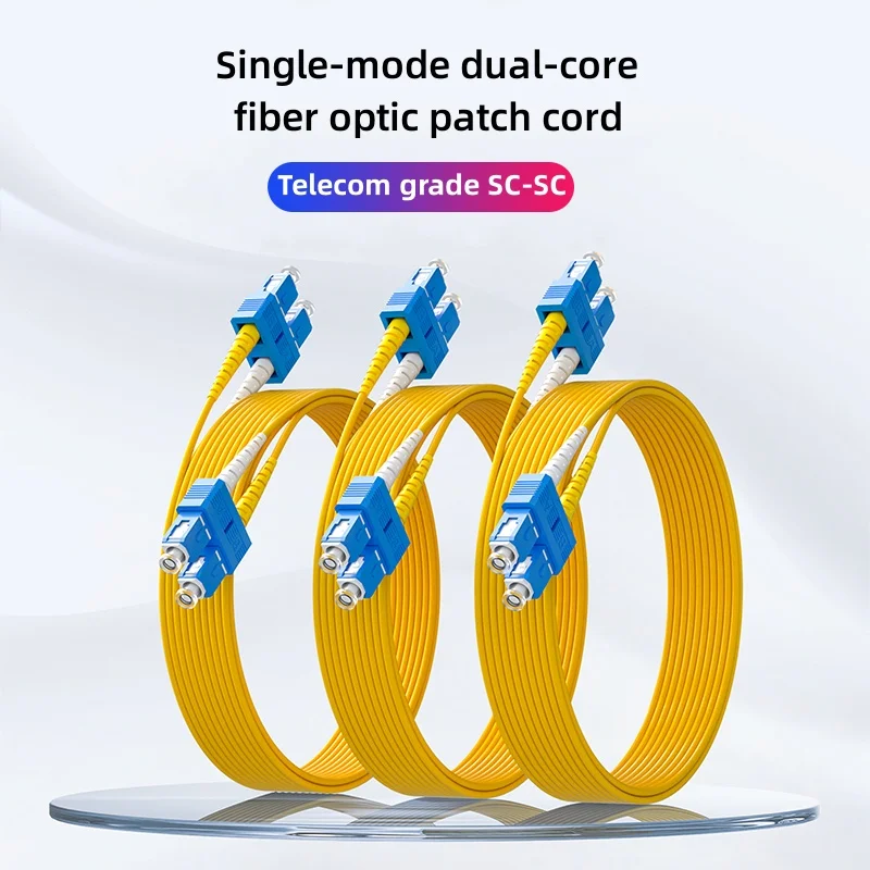 3PCS Single-Core Dual-Core Sc To Sc Jumper SC/UPC-SC/UPC Optical Fiber Patch Cord Cable
