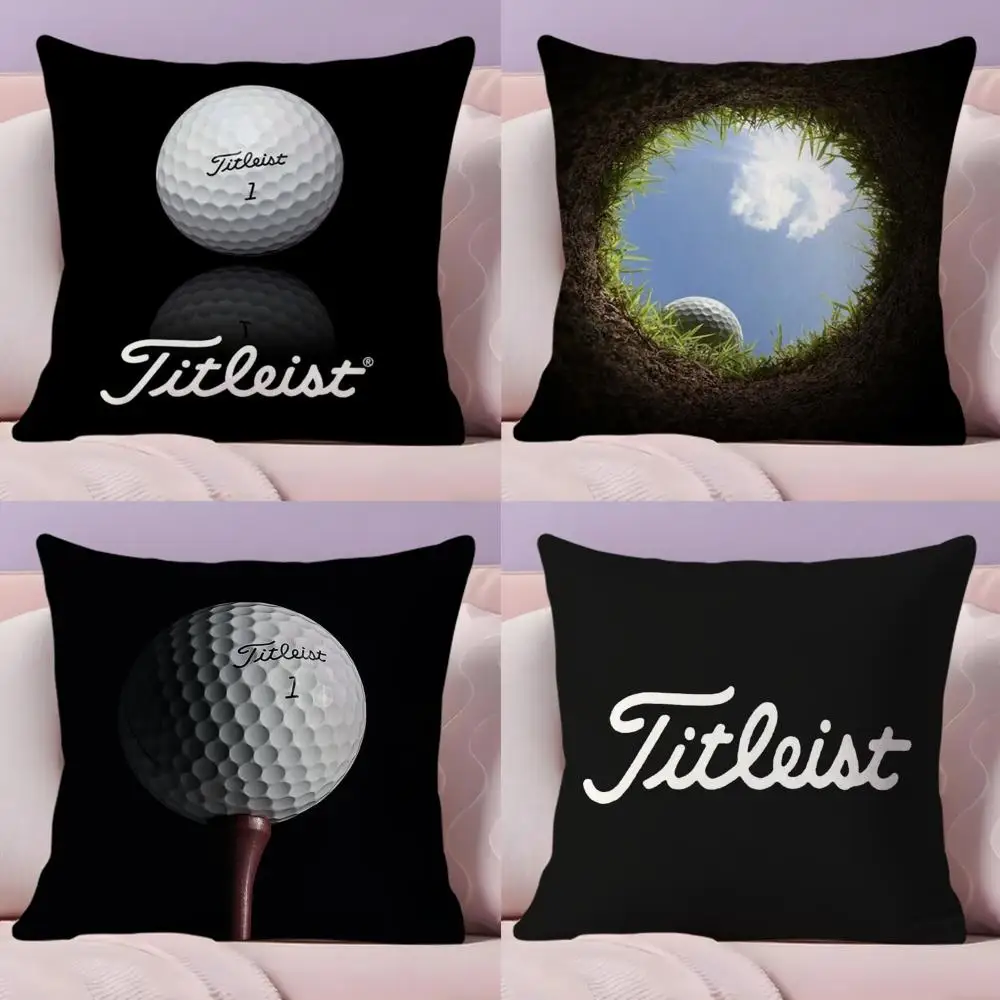 

Спортивный чехол для подушки T-TitleistS, короткий плюшевый двухсторонний принт, домашняя моющаяся в машине, теплая зимняя наволочка