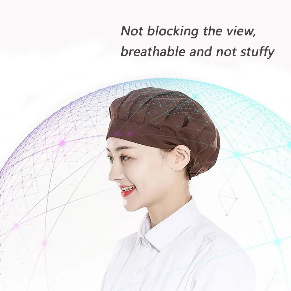 Women Man Cotton Dust proof Work Cap Food Service Bundled Hair Chef Cap Work Headband Cooking Hygienic Cap Canteen Catering