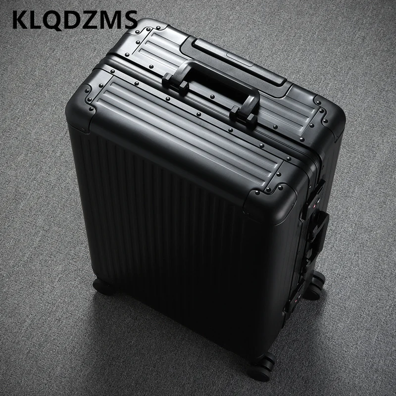 KLQDZMS 20\'\'24 Inch Luggage New All Aluminum Magnesium Alloy Trolley Case Universal Aluminum Frame Boarding Box Rolling Suitcase