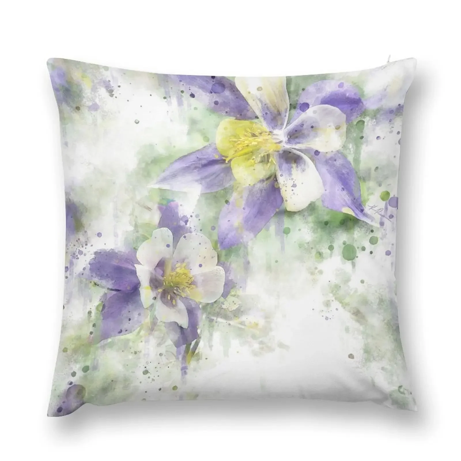 Colorado Columbines Throw Pillow Decorative Sofa Cushions Cushion Cover Set pillow