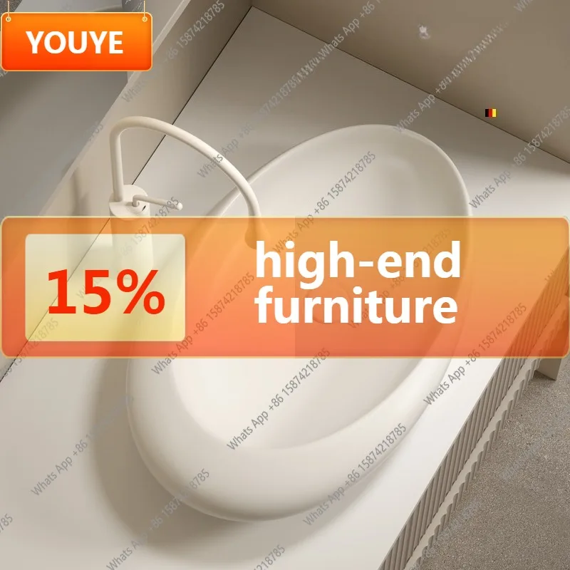 

A63 Cream wind table basin art washbasin special-shaped countertop basin bathroom personalized hand washing oval