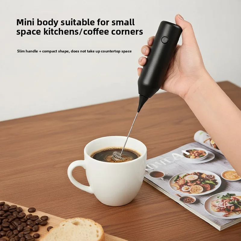 Handheld milk frother, electric milk coffee mixer, egg beater, portable kitchen food mixer, AA battery type
