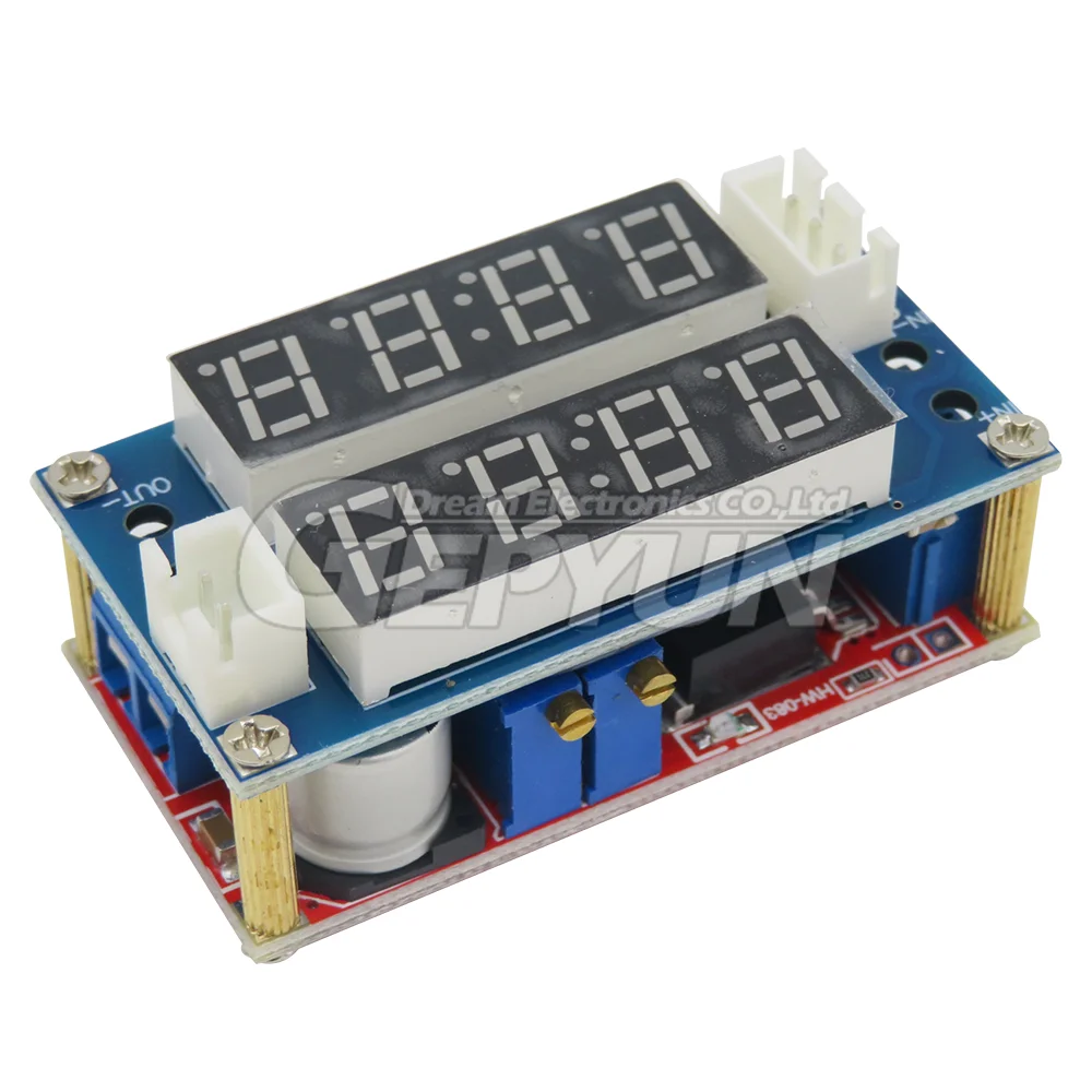 Imagem -02 - Módulo de Carga Abaixador Alimentação Ajustável Led Driver Voltímetro Amperímetro Tensão de Corrente Constante cc cv Xl4015 5a 75w em 1