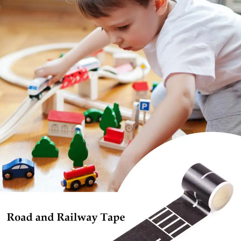 Pcs Railway Train Curve Design Paper Tape DIY Road Traffic Adhesive Tape Scrapbooking Sticker Label Masking Tape