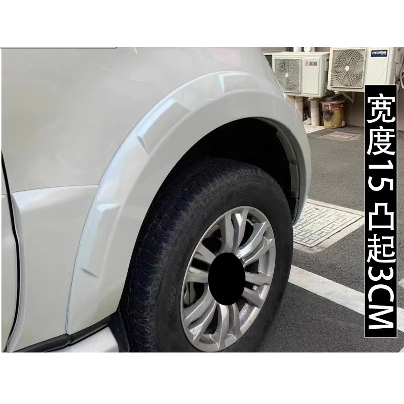 Matte Black Front Rear Wheel Eyebrow for Mitsubishi Pajero V93 V97 Modified Wide Fender Trim Body Kit Car Accessories