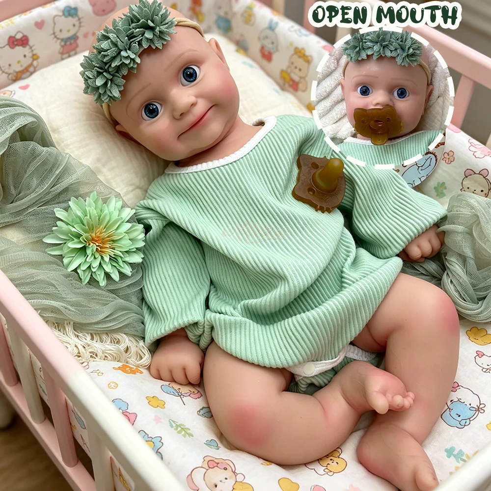 

20“Full Body Silicone Reborn Lovely Baby Doll Realistic Skin Details Handmade Stretchable Washable Gift For Expectant Parents
