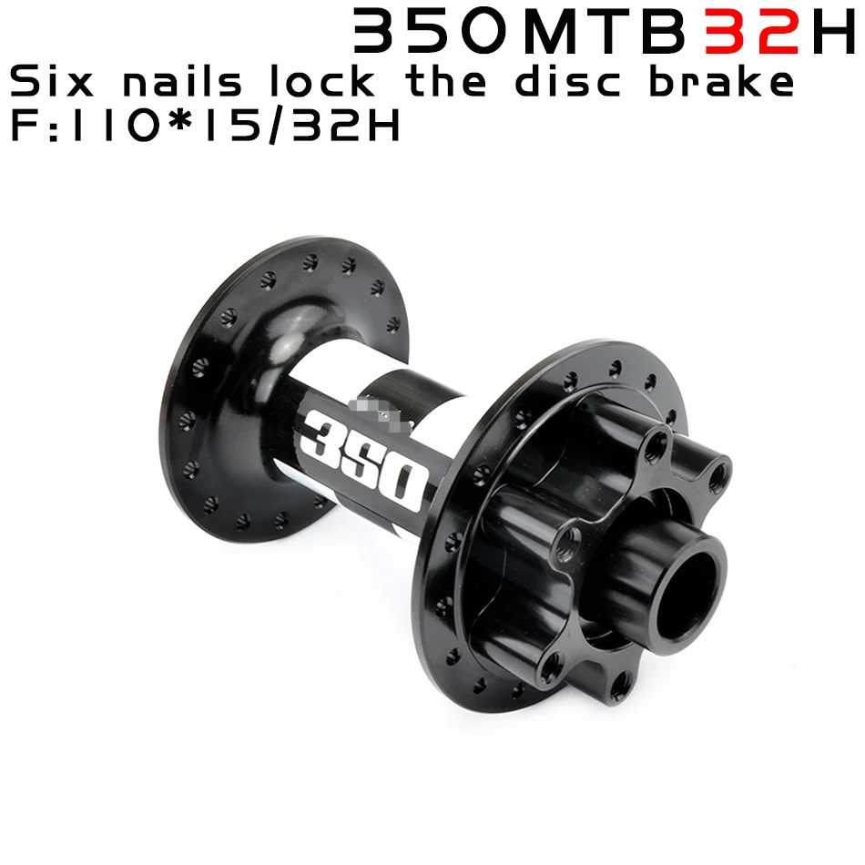 DT SWISS 350 Brake Disc MTB Bike Hub, Straight Traction, Sealed Bearing, Super Light, Six Nails, 28H, 32H Shaft, BOOST 110*15, 1