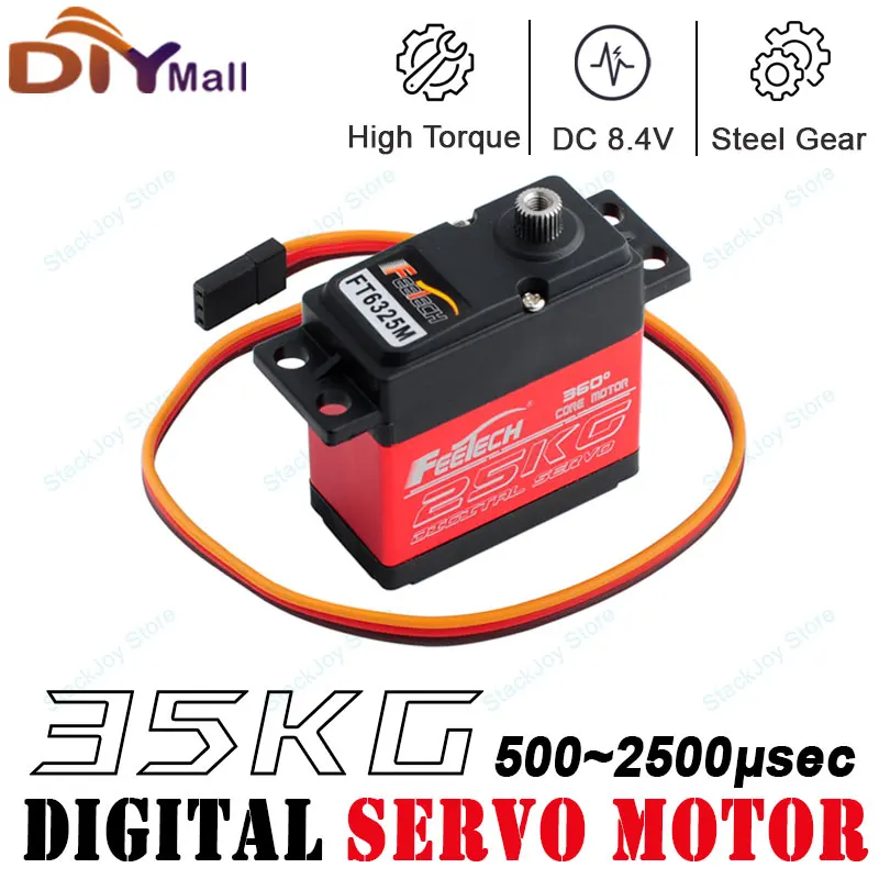 

FEETECH FT6325M 25KG Digital Servo 0.15s/60° 360° Continuous Rotation Steel Gear for RC Car Plane Quadcopter DIY Robot