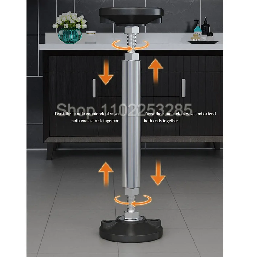 

Cabinet Bathroom Door Install Support Frame Jack Positive Negative Screw Adjusting Rod Telescopic Lifting Tools Labor-Saving Arm