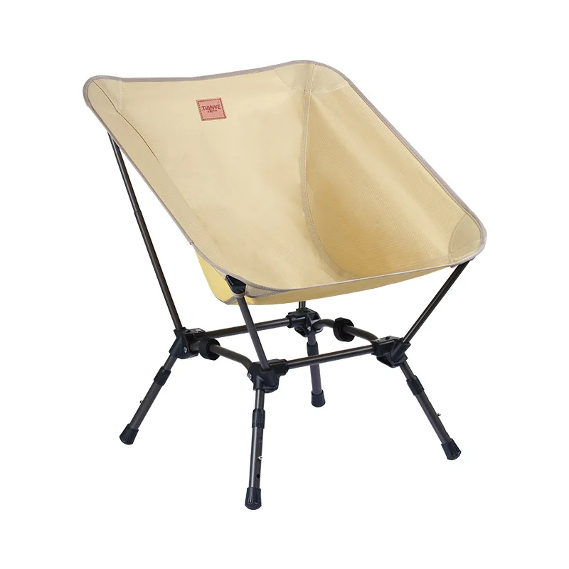 

OEM custom cross-border picnic small stool outdoor folding chair aluminum alloy beach chair ultra-light square moon chair WW