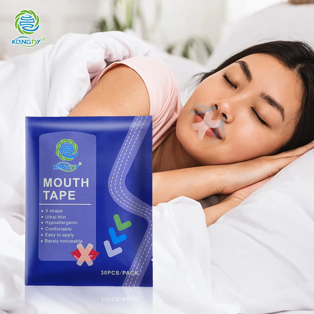 30Pcs Anti Snoring Sleep Strips Sticker Aid Device Gentle Less Mouth Improve Stop Snore Mouth Correction Sticker Tape