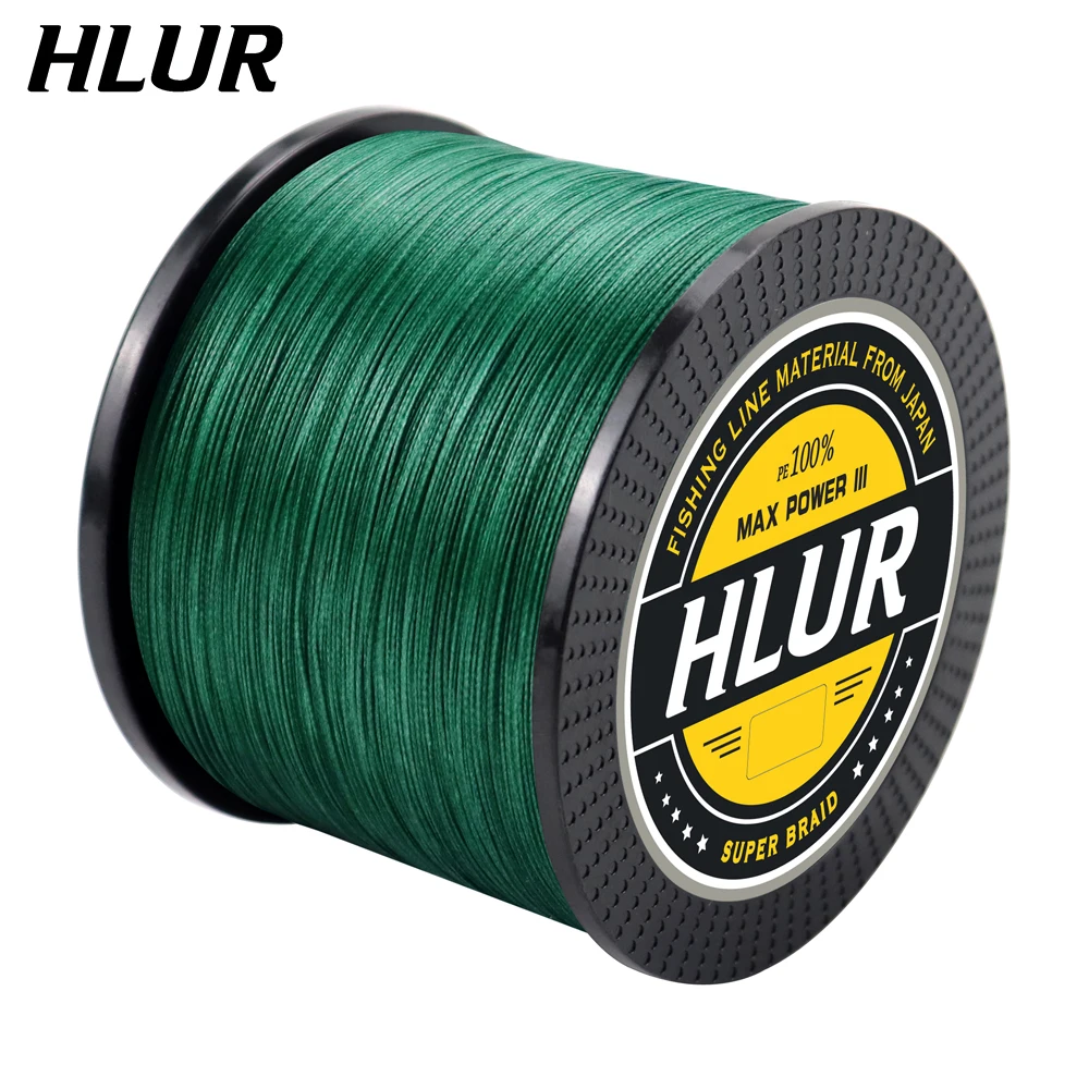 HLUR X4 Strong 300M 500M 1000M 4 Strand Weaves PE Braided Fishing Line Multifilament 4 Braid Wire 12LB 20LB 30LB 43LB 65LB 83LB