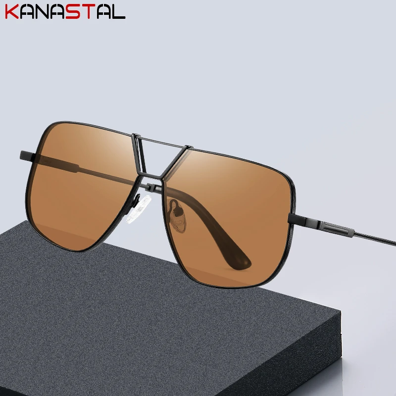 

Men Polarized Sunglasses UV400 New Trend Sun Glasses Metal Polygon Eyeglasses Frame Driving Fishing Beach Travel Shade Eyewear