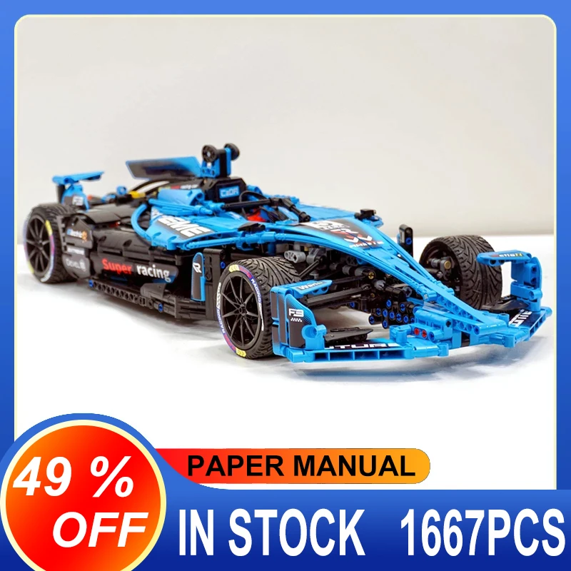 

CADA 1667Pcs Formual Racing Car RC Model 1:8 MOC High-Tech Set Building Blocks Bricks Educational Toy Birthday Gifts For Kids