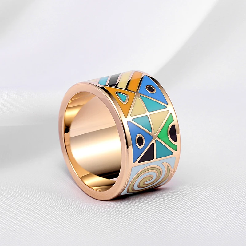 R&X Outside a single original product euramerican fashion men and women lovers ring chain scarves buckle enamel ring